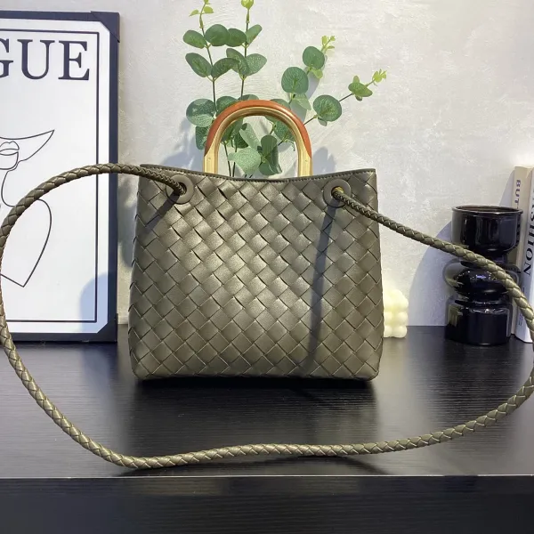 Bottega Veneta Cassette Mini Woven Tan Leather Handbag - 22
