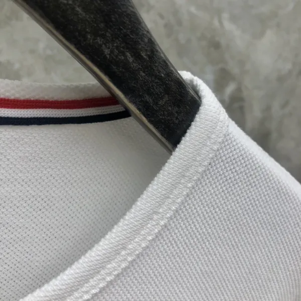 Thom Browne 4-Bar Stripe Ribbed T-Shirt Burgundy - 17