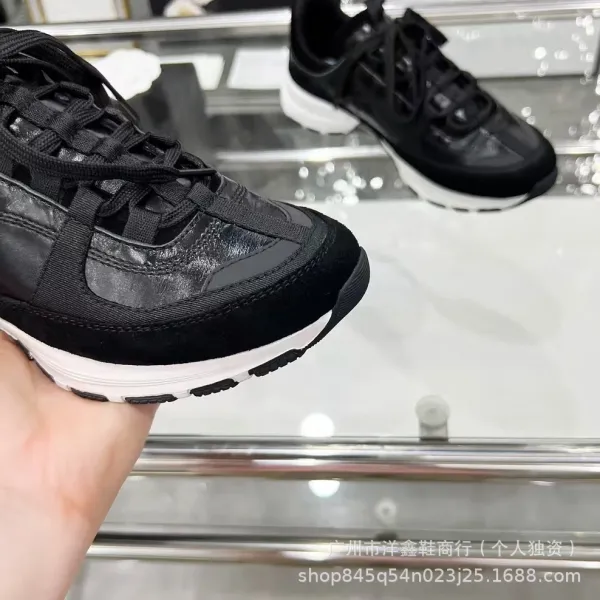 Chanel CC Logo Chunky Sneakers Gold Pink Beige Multicolor Sneakers - 18
