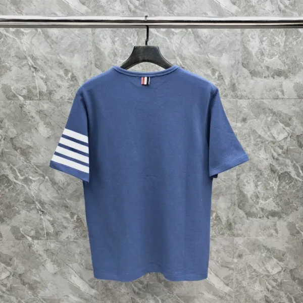 Thom Browne 4-Bar Stripe Ribbed T-Shirt Burgundy - 29
