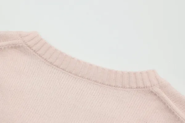 Saint Tears V-Neck Cropped Knit Sweater Black - 11
