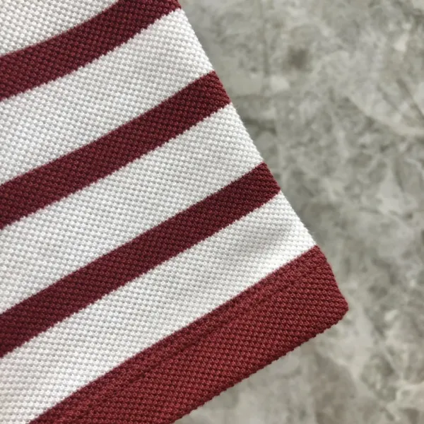Thom Browne 4-Bar Stripe Ribbed T-Shirt Burgundy - 42