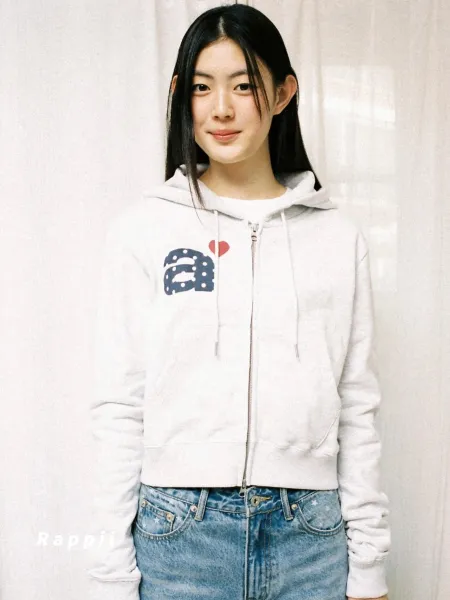 Comme des Garçons Play Polka Dot Heart Hoodie Navy - 40