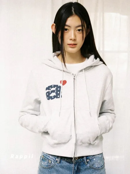 Comme des Garçons Play Polka Dot Heart Hoodie Navy - 41