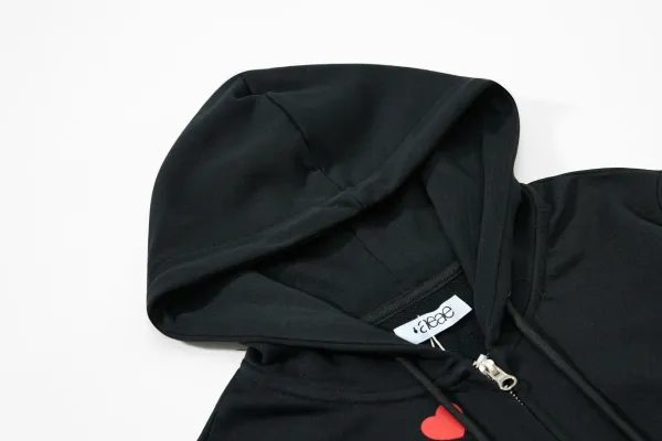 Comme des Garçons Play Polka Dot Heart Hoodie Navy - 27