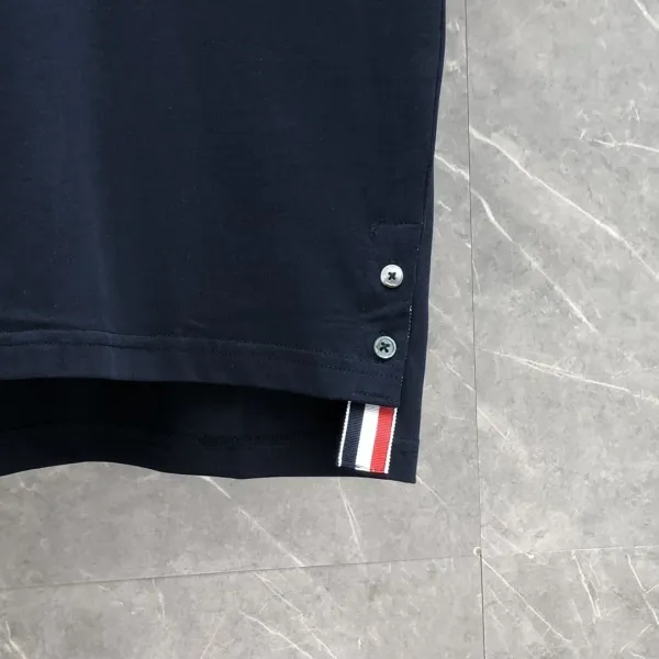 Thom Browne Turtle and Star Embroidered Navy T-Shirt - 18