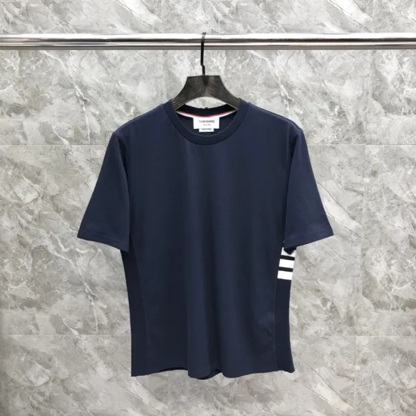 Thom Browne 4-Bar Stripe Navy T-Shirt - 28