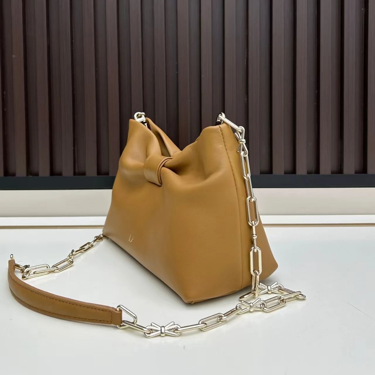 Dior Bow Bag Burgundy Chain Shoulder Bag - 7
