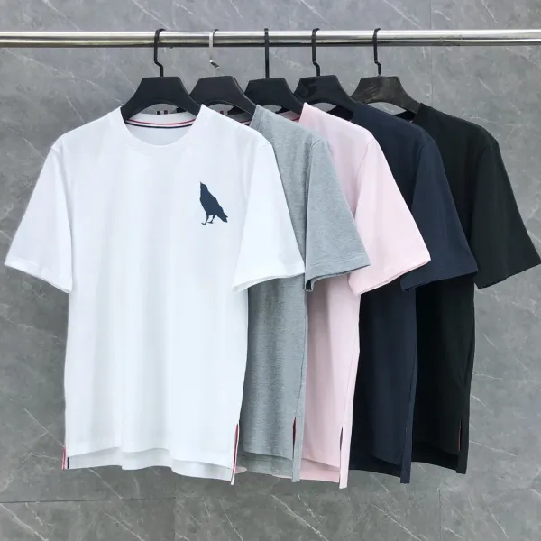 Thom Browne Raven Logo White T-Shirt - 12