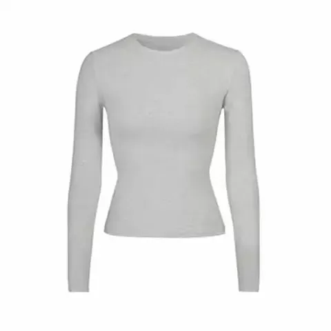 Design Long Sleeve Base-Layer Top Gray - 13