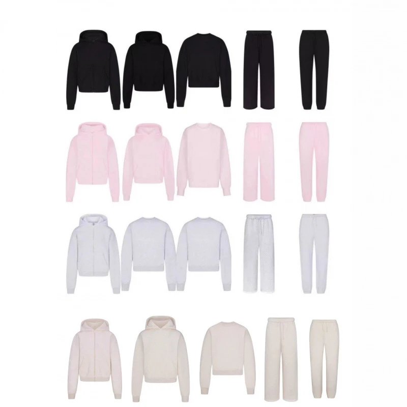 SKI Cotton Fleece Hoodie Tracksuit