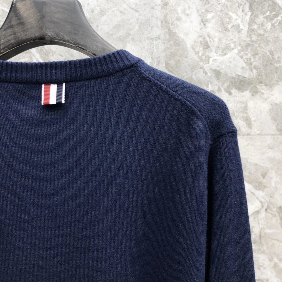 Thom Browne 4-Bar Stripe Crewneck Sweater Beige - 20