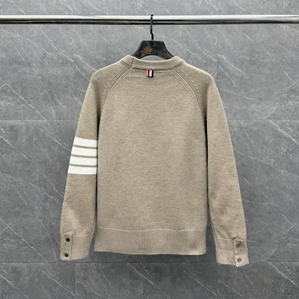 Thom Browne 4-Bar Stripe Crewneck Sweater Gray - 27