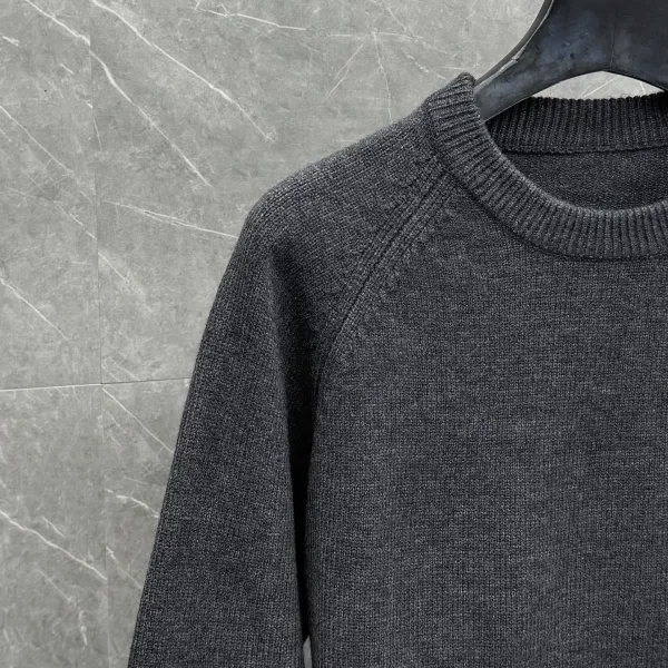 Thom Browne 4-Bar Stripe Crewneck Sweater Gray - 44