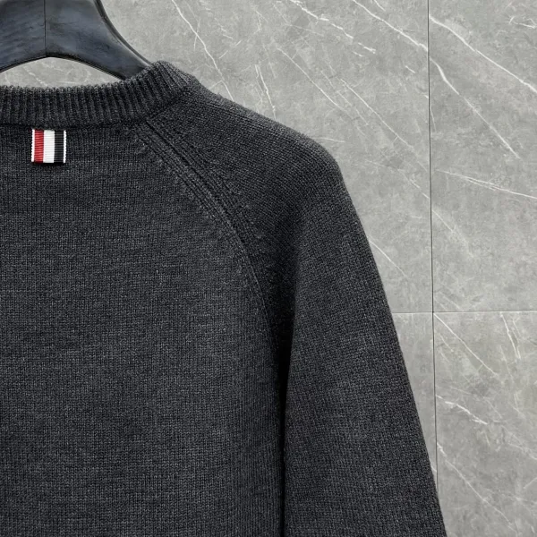 Thom Browne 4-Bar Stripe Crewneck Sweater Gray - 46