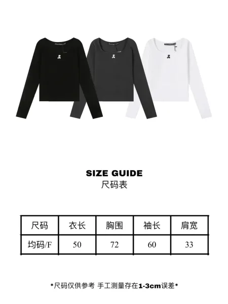 Read & Recreation Square Neck Long Sleeve Crop Top Black - 3