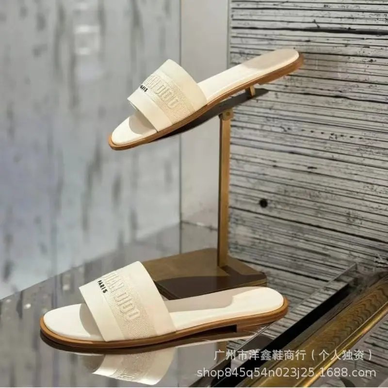 Dior Sandals Logo Strap Flat Slide image 3