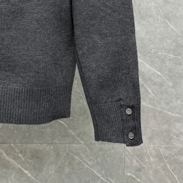 Thom Browne 4-Bar Stripe Crewneck Sweater Gray - 48
