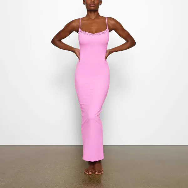 Saint Tears Lace-Trimmed Slip Dress in Powder Blue - 4