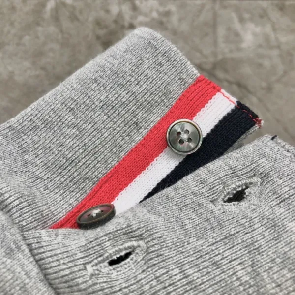 Thom Browne Classic Four-Bar Stripe Gray Sweatshirt - 27