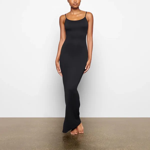 SKIMS Sculpting Backless Maxi Dress Beige - 6