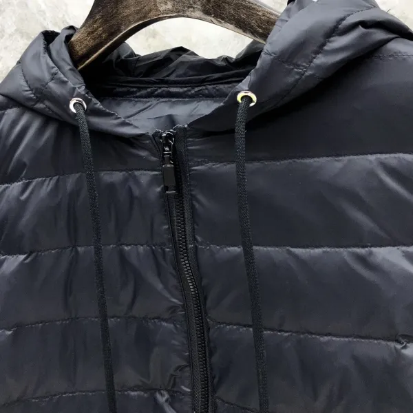 Thom Browne 4-Bar Stripe Hooded Down Vest Gray - 11