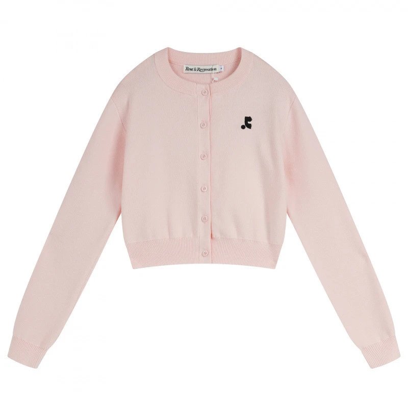 Best & Repeated Co. Cropped Knit Cardigan Pink