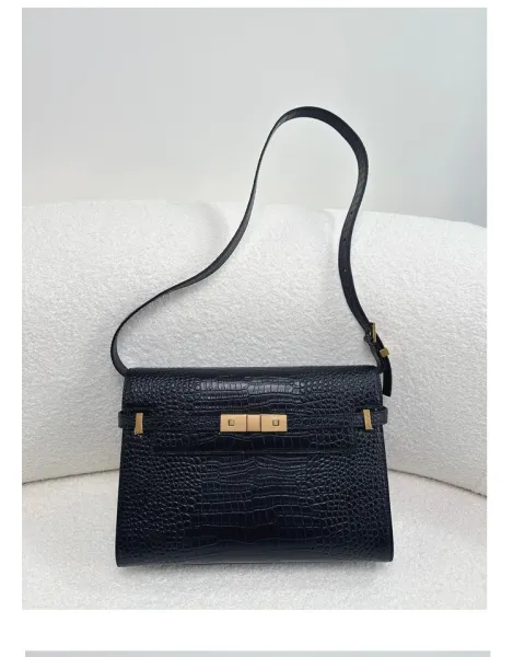 Saint Laurent Kate Medium Burgundy Leather Shoulder Bag - 36