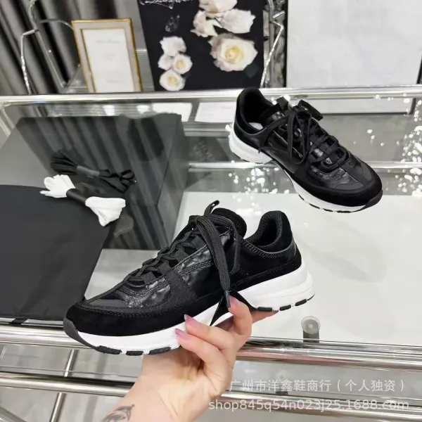 Chanel CC Logo Chunky Sneakers Gold Pink Beige Multicolor Sneakers - 16