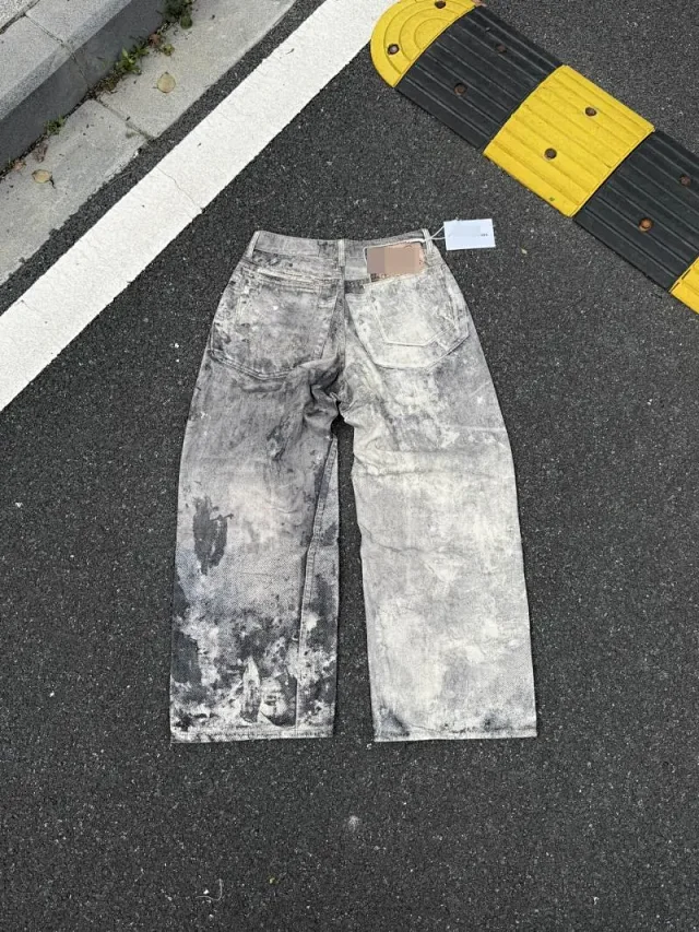 Unbranded Jeans Wide-Leg Chain Graphic product detail image 12