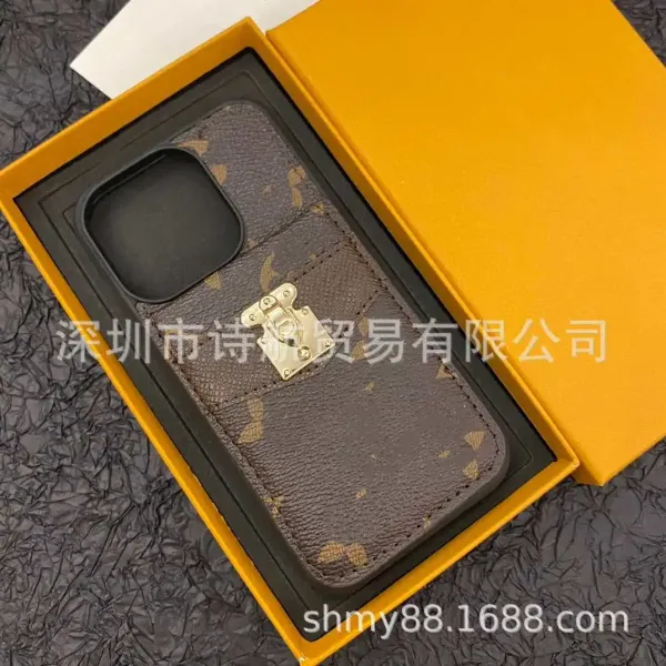 Louis Vuitton Monogram Cardholder Phone Case Brown - 4