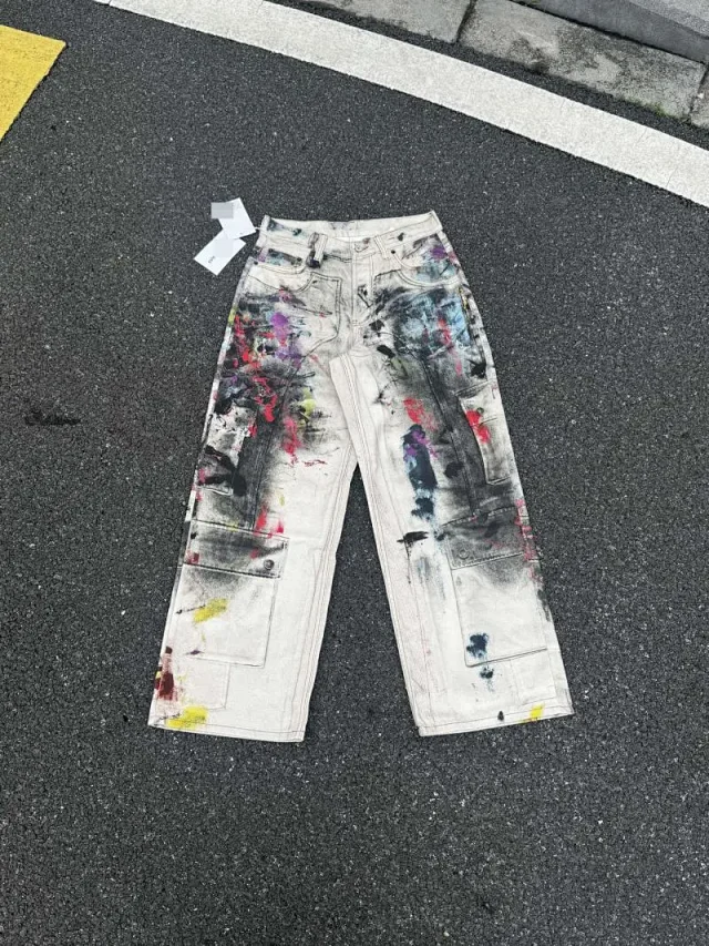 Unbranded Jeans Wide-Leg Chain Graphic product detail image 13