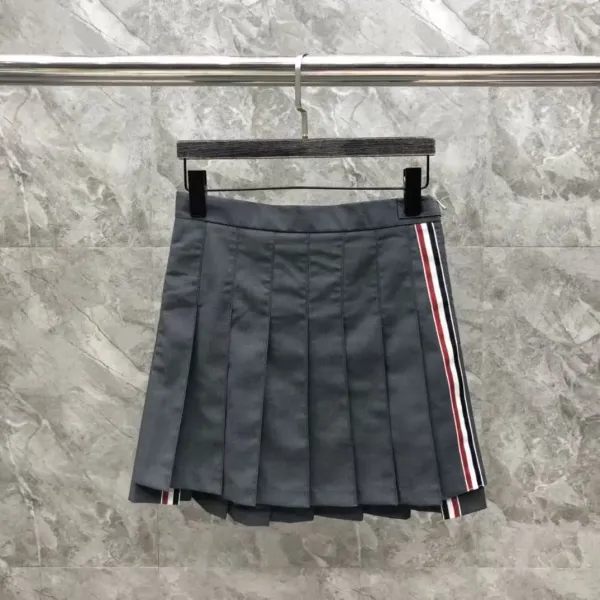 Thom Browne Pleated Tennis Skirt Pink Grid - 16