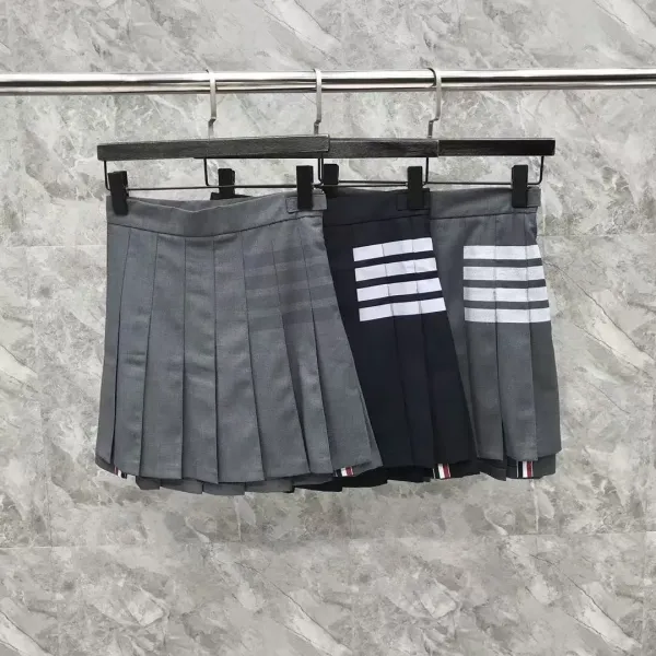 Thom Browne Pleated Tennis Skirt Pink Grid - 26
