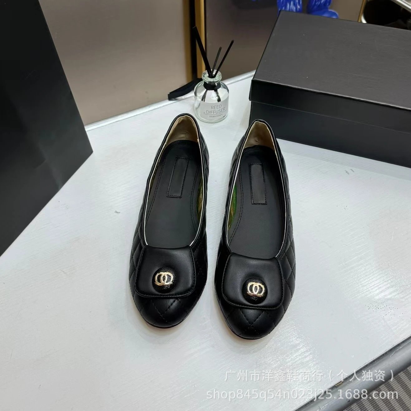 Chanel Quilted Loafers Black Leather Shoes - 16