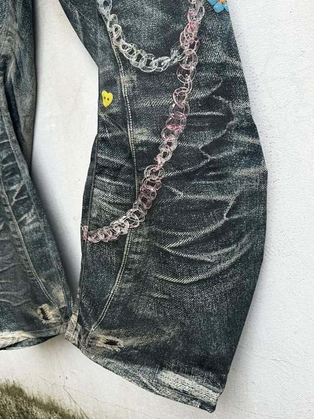 Unbranded Jeans Wide-Leg Chain Graphic product detail image 21