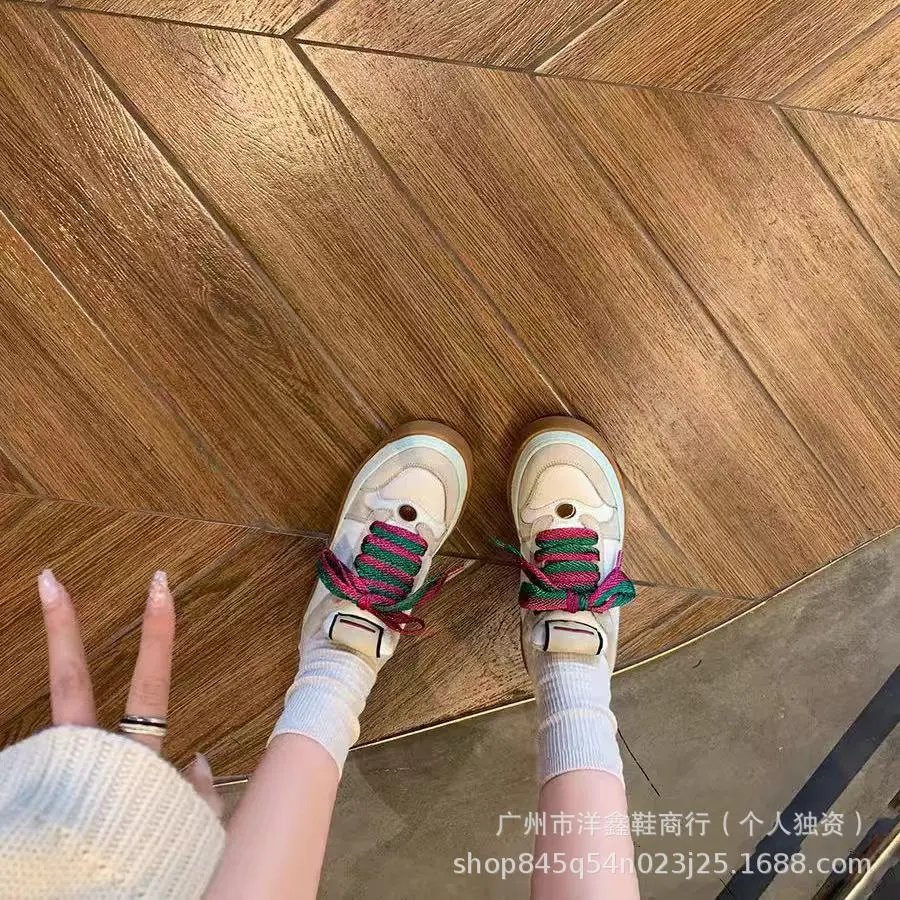 Gucci Rhyton Sneakers Black Red Striped Velcro Chunky Sneakers - 2