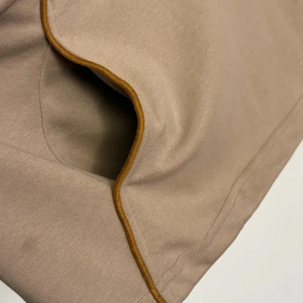 Design Cropped Half-Zip Sweater and Wide-Leg Sweatpants Set Beige - 12