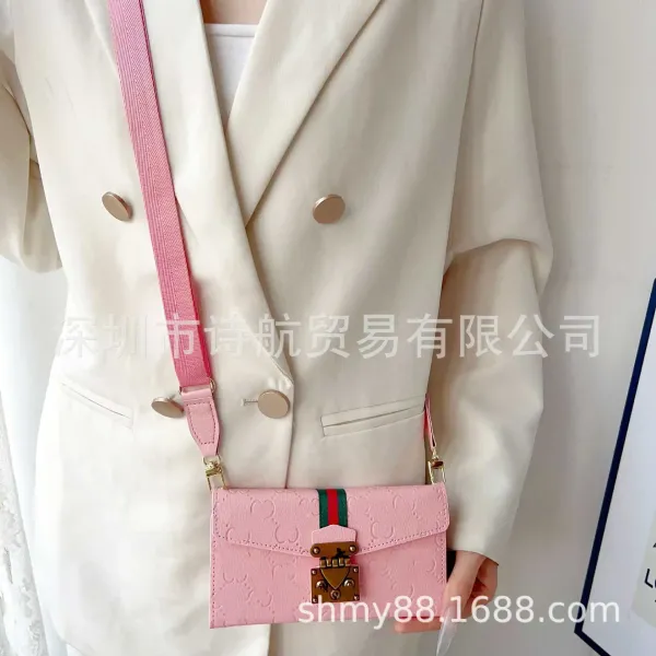 Gucci Marmont Mini Envelope Crossbody Bag Pink - 19
