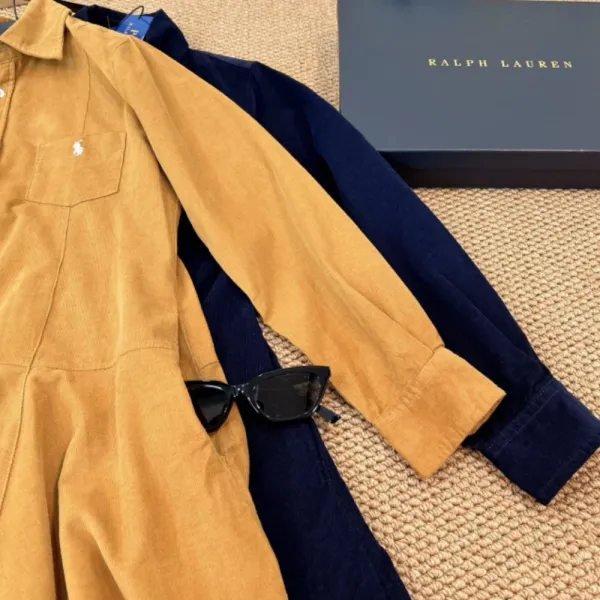 Ralph Lauren Polo Corduroy Shirt Dress Navy - 11