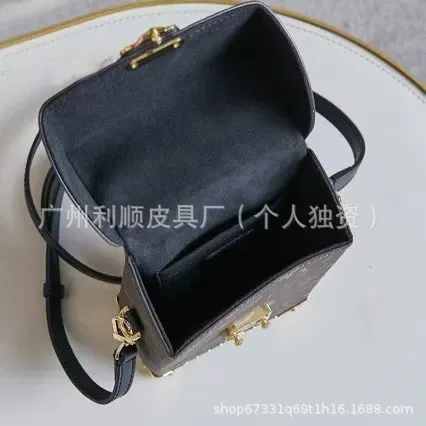 Louis Vuitton Petite Malle Box Bag Monogram Canvas Brown Gold Hardware Handbag - 8