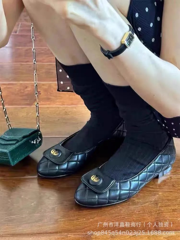 Chanel Quilted Loafers Black Leather Shoes - 2