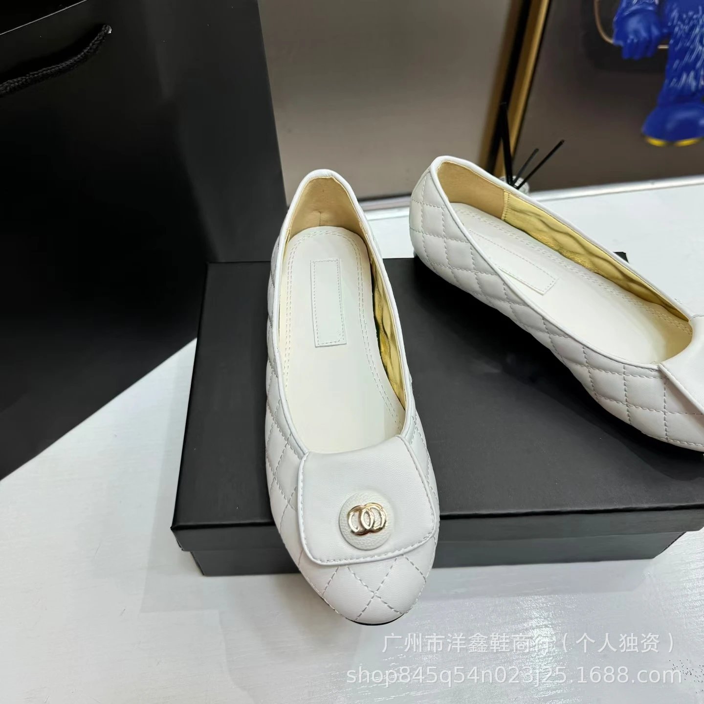 Chanel Quilted Loafers Black Leather Shoes - 20