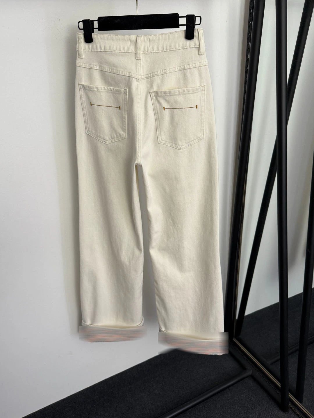 Design Wide-Leg Cropped Denim Jeans Blue - 7