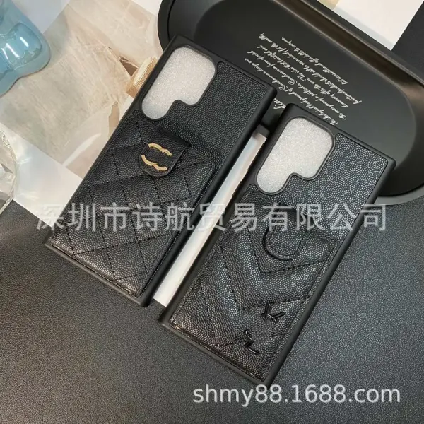 YSL Saint Laurent Monogram Quilted Phone Case Black Phone-Case - 2