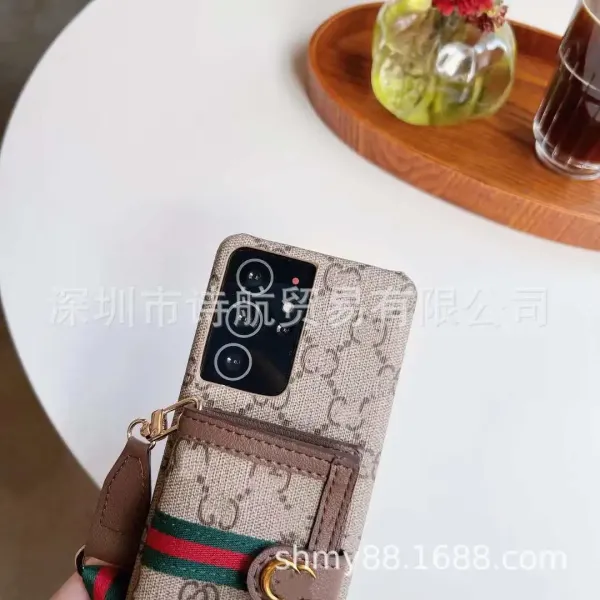 Gucci GG Marmont Phone Case with Strap Beige Multicolor Phone-Accessories - 5