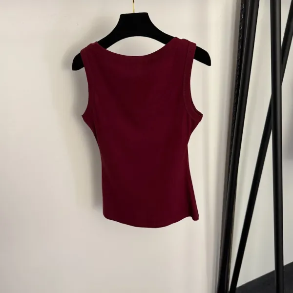 Saint Tears Ribbed Tank Top Burgundy Vest-Top - 5