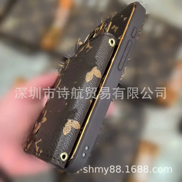 Louis Vuitton Monogram Phone Case with Card Holder Black - 4