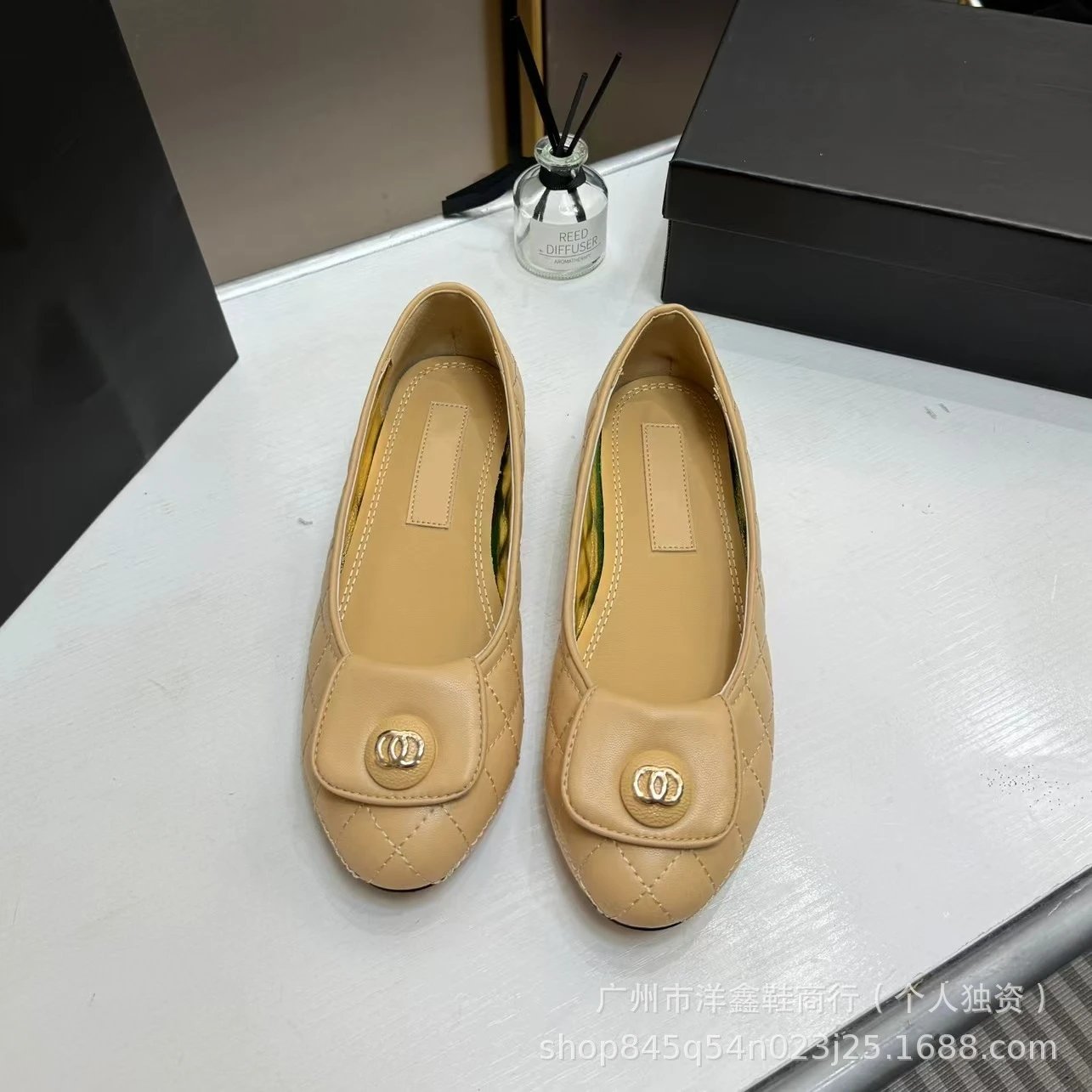 Chanel Quilted Loafers Black Leather Shoes - 25
