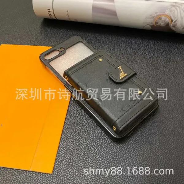 Imitator Louis Vuitton-Style Monogram Wallet Case Turquoise Phone Case - 7